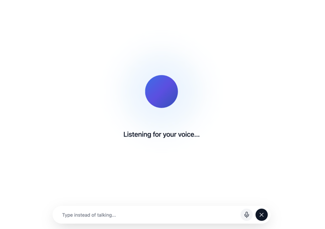 QuadC AI - Voice Mode - Listening For Your Voice