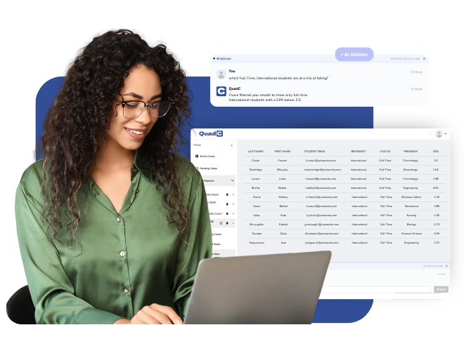 QuadC Early Alerts - AI Powered Insights AI insights to Student Data QuadC Early Alerts - AI Powered Insights AI insights to Student Data