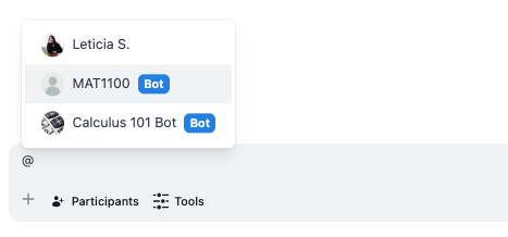 tag participants for responses