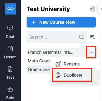 duplicate course