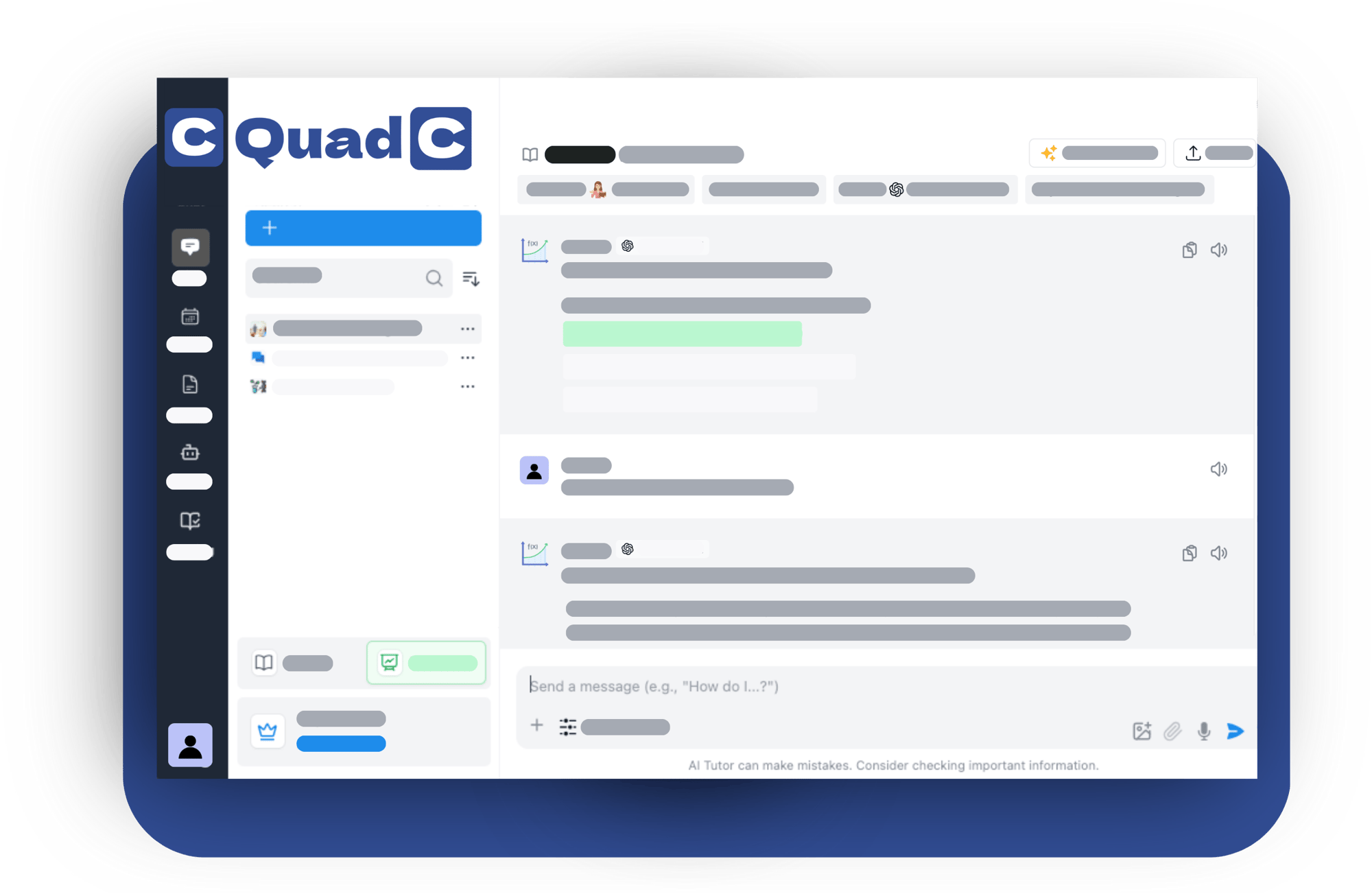quadc ai platform blue background